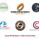 various colorful small business logos designed by georgia web development