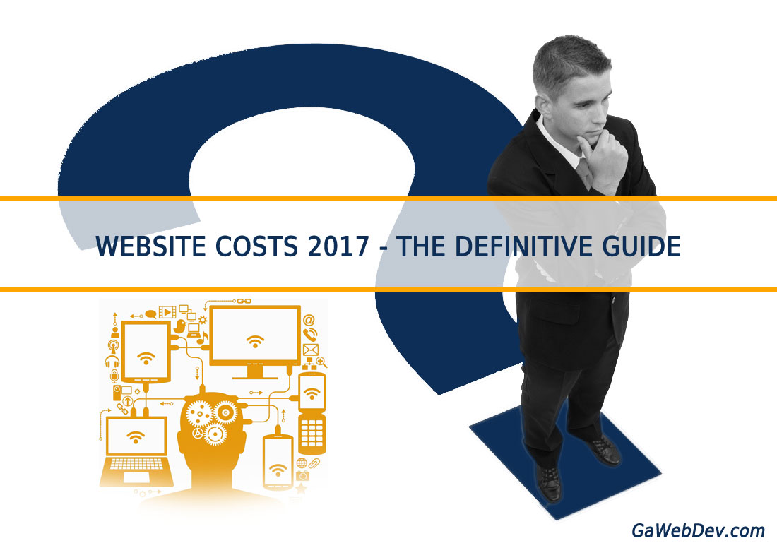image of entrepreneur contemplating cost of a website